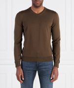 Хлопковый свитер baram-l BOSS BLACK - хаки(50476363)