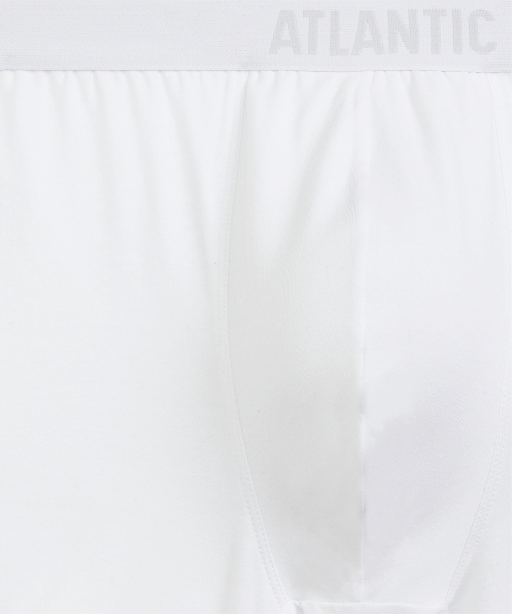 Мужские трусы шорты Atlantic, набор из 3 шт., хлопок, белые, 3MH-011