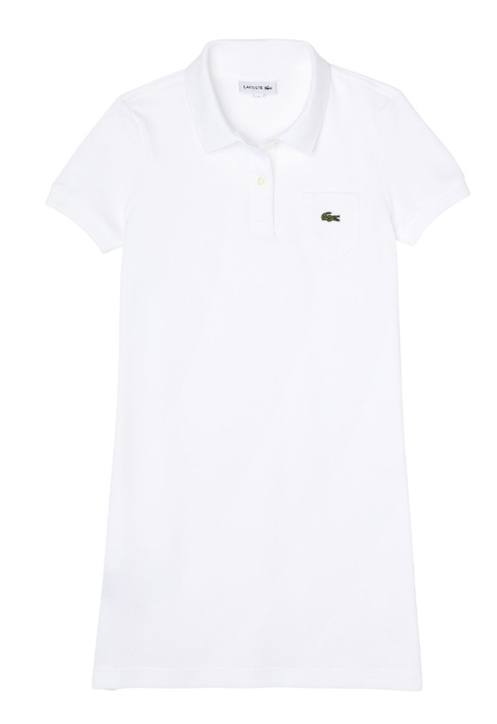 Платье для девочки теннисное Lacoste Pique Polo Dress - белый