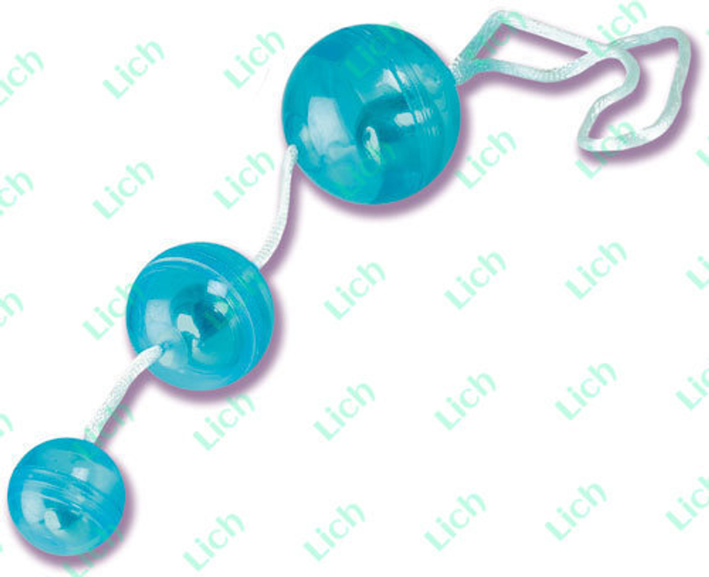 Три голубых вагинальных шарика