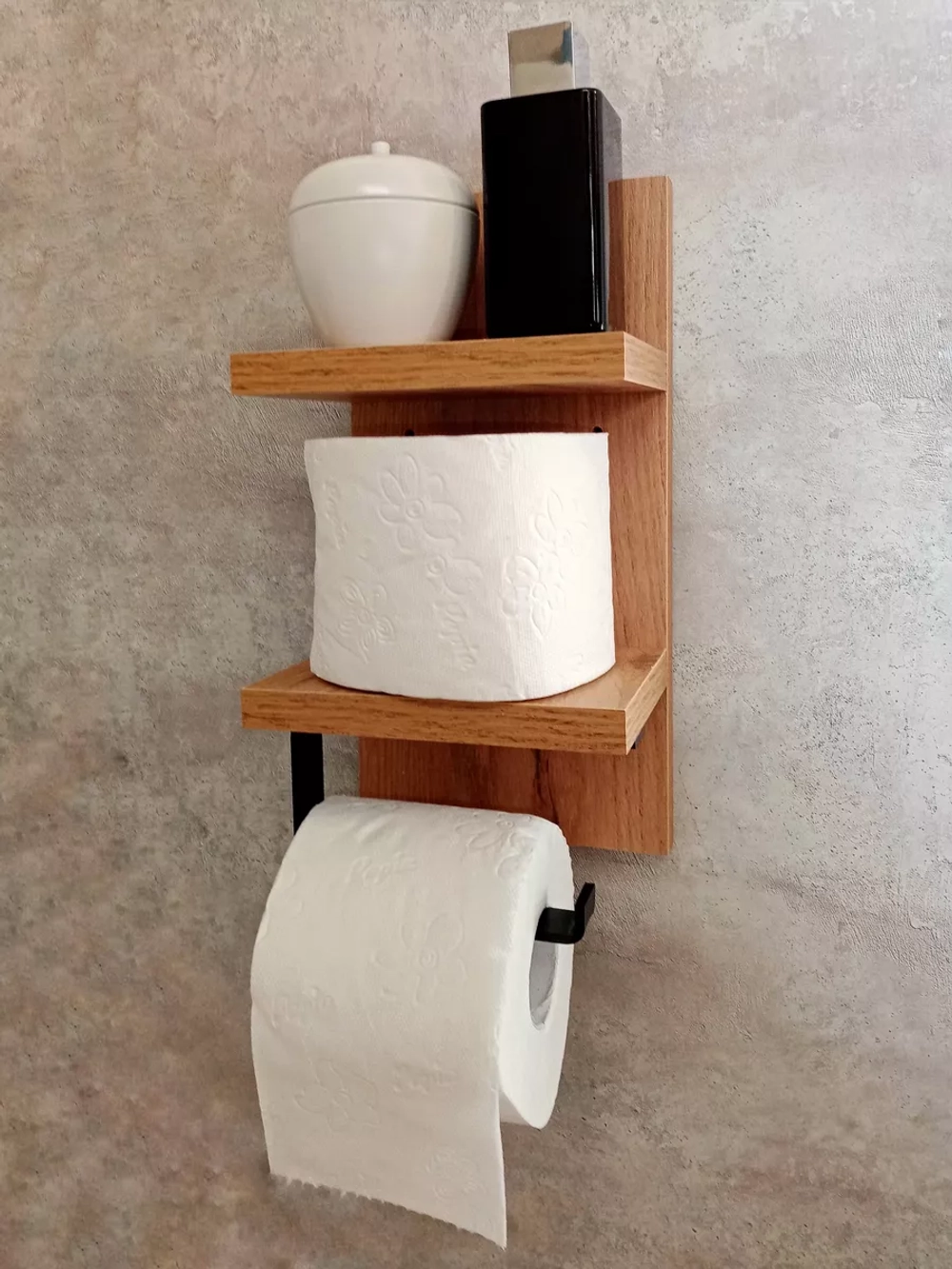 Держатель для туалетной бумаги с полками