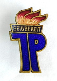 Значок пионерский ГДР "Seid Bereit" (Будь Готов!)