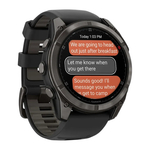 Cпортивные часы Garmin fenix 8 Pro, 51 мм, AMOLED, титан с DLC, сапфир, каштановый кожаный ремешок, силиконовый ремешок цвета «графитовый/чёрный» Тёмно-серый безель из титана с DLC-покрытием, AMOLED-дисплей. Кожаный ремешок и силиконовый ремешок с классич