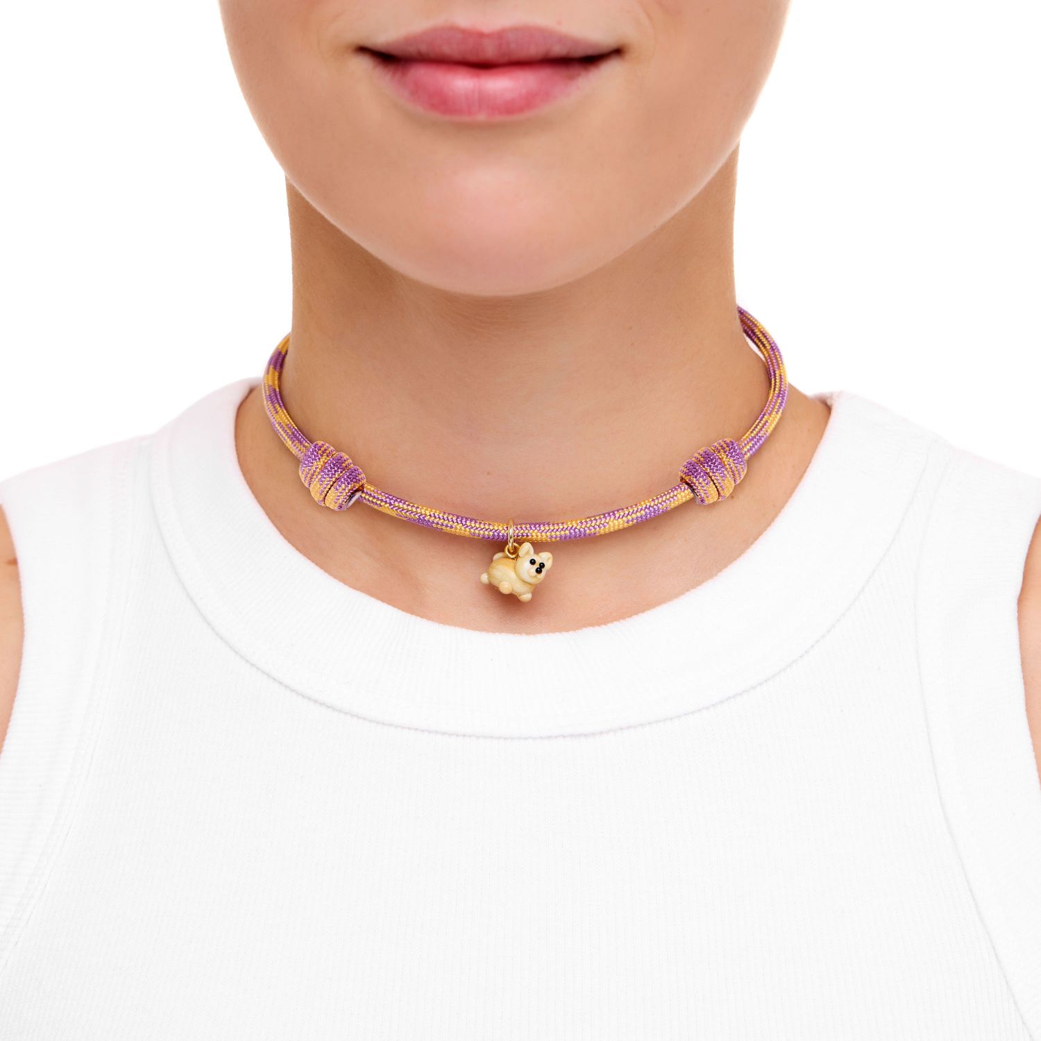 Колье Knitted Kitten Necklace - Fawn Cat