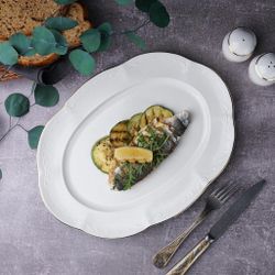 Блюдо овальное 36*27 см h2,8 см Gold Aristocrat Noble [1]