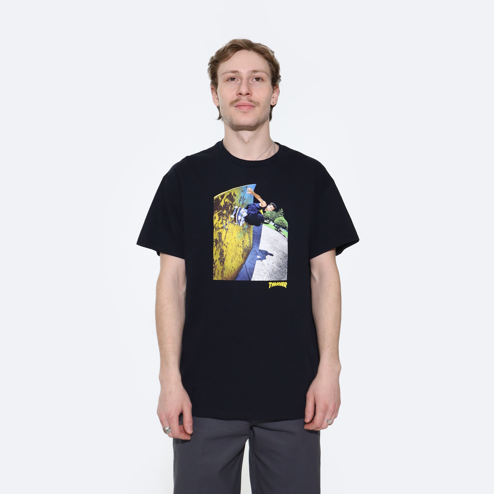 Футболка Thrasher Mic-E Wallride T-Shirt (black) артикул: - купить в магазине Дайс
