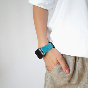 Ремешок для Apple Watch 44/45/46 mm из кожи аллигатора, цвета тиффани