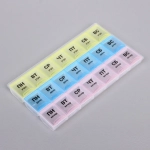 Таблетница - органайзер 21 ячейка «Три недельки», цвет как на фото, 21,5*12*2,3см (пакет с подвесом)✦