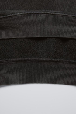 ZARA ТОЛСТОВКА В СТИЛЕ ПРЕППИ С ЭФФЕКТОМ ПОТЕРТОСТИ, АНТРАЦИТОВО-СЕРЫЙ