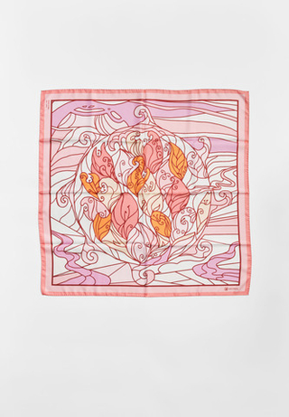 Шелковый платок Qyzgaldaq PINK 90×90