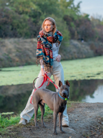 Шарф теплый с орнаментом Навахо