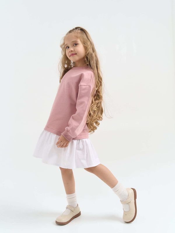 Платье с хлопковой юбкой 