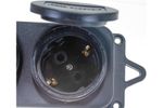 Колодка 3-гнезда с заглушками 2Р+РЕ 16А 250В IP44 материал каучук TDM SQ0612-0008