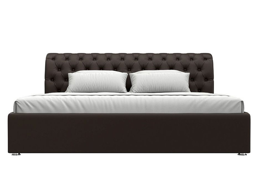 Кровать интерьерная Сицилия 200, Коричневый, Экокожа, 120900
