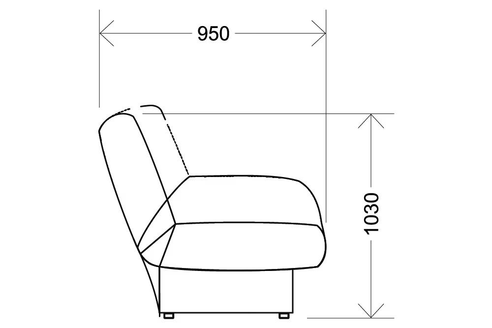 Диван "Матильда" New чехловой (Ньютон лайт беж, 1 категория), Комфорт-S
