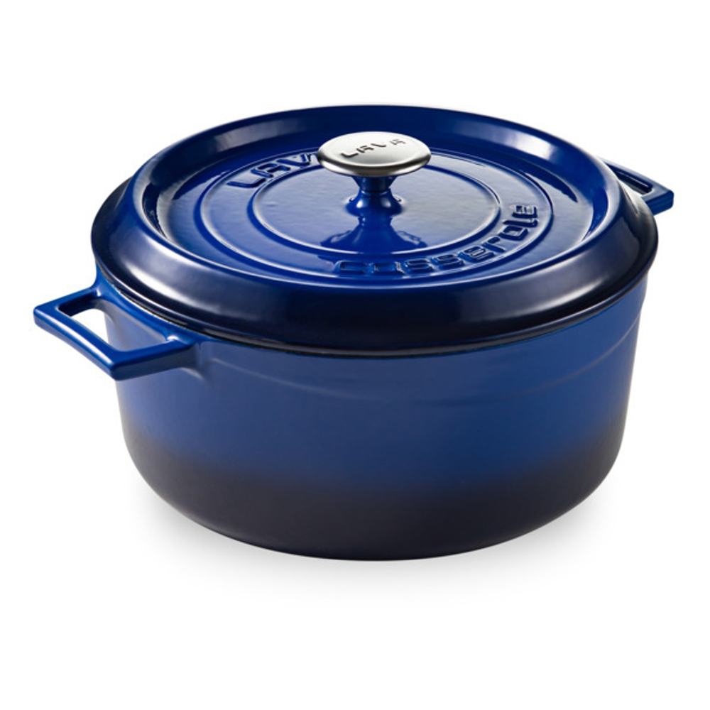 Кастрюля с крышкой LAVA 28см 6.7л синяя