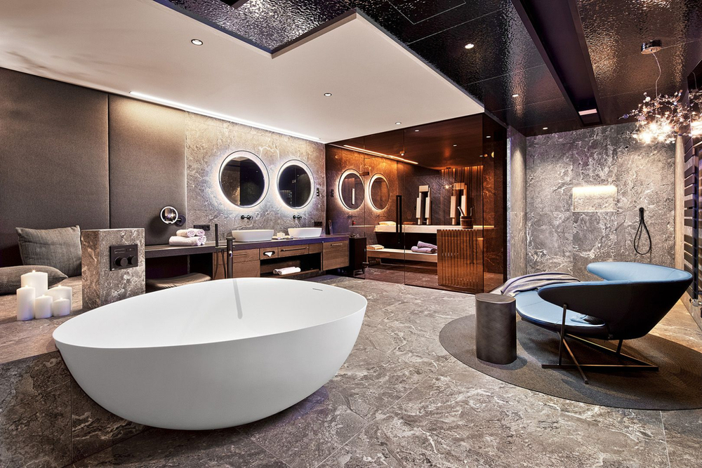 Cмеситель для ванны Gessi Anello, напольный, с душевой лейкой, встраиваемый, цвет Copper Brushed PVD