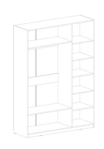 Глазго (МебельГрад) Шкаф трехдверный с обрамлением