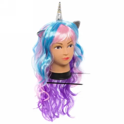 Парик карнавальный «Единорожка» (локоны 60 см), Мультицвет