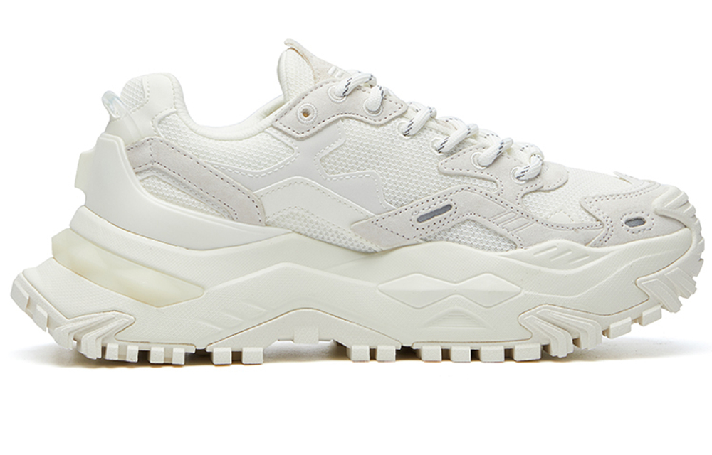 FILA FUSION Fila tide brand BIANCO mesh hard candy thick-soled non-slip wrapping low-cut daddy shoes women's cotton candy silver