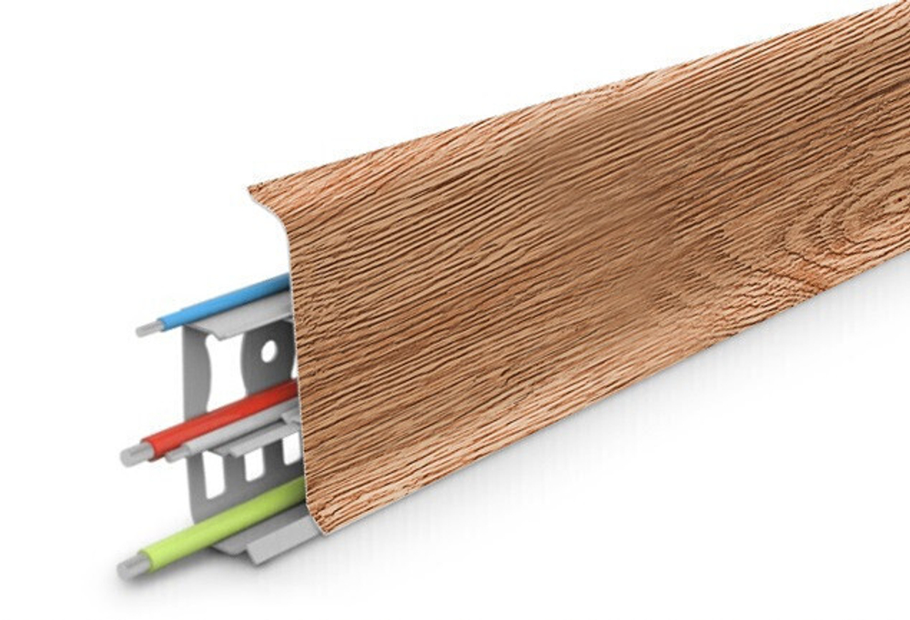 Плинтус напольный ПВХ "Деконика" 211 Дуб рустик 2200х100х23 мм