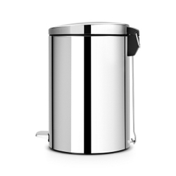 Ведро для мусора Brabantia МС полированная сталь 20л вид сбоку