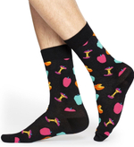 Носки унисекс Apple Sock с принтом в виде яблочных огрызков (Размер: 25) (Цвет: черный)