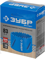 ЗУБР 83 мм, сталь Р6М5, Биметаллическая коронка (29531-083)