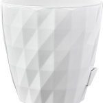 Кашпо для цветов пластиковое 3л d-16,5 см Соло «RUBY» Белый