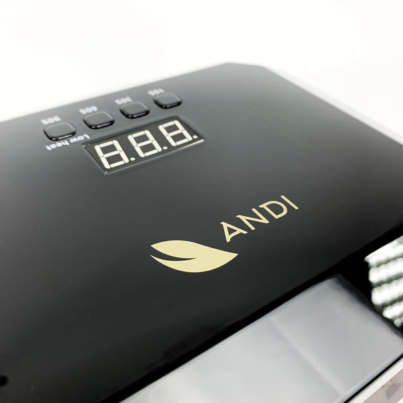 ANDI Лампа Powerful X5 58W, дисплей, таймер (Черная)