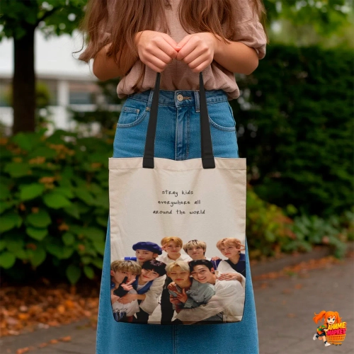 Сумка шоппер с принтом Stray Kids