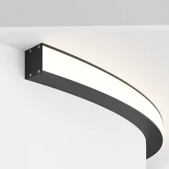 Радиусный профиль 35x35 D1500мм внешний 1/4 круга черный Led Strip alm-3535r-b-ex-90°-1.5m