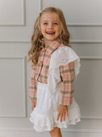 Рубашка с воланом, Розовый