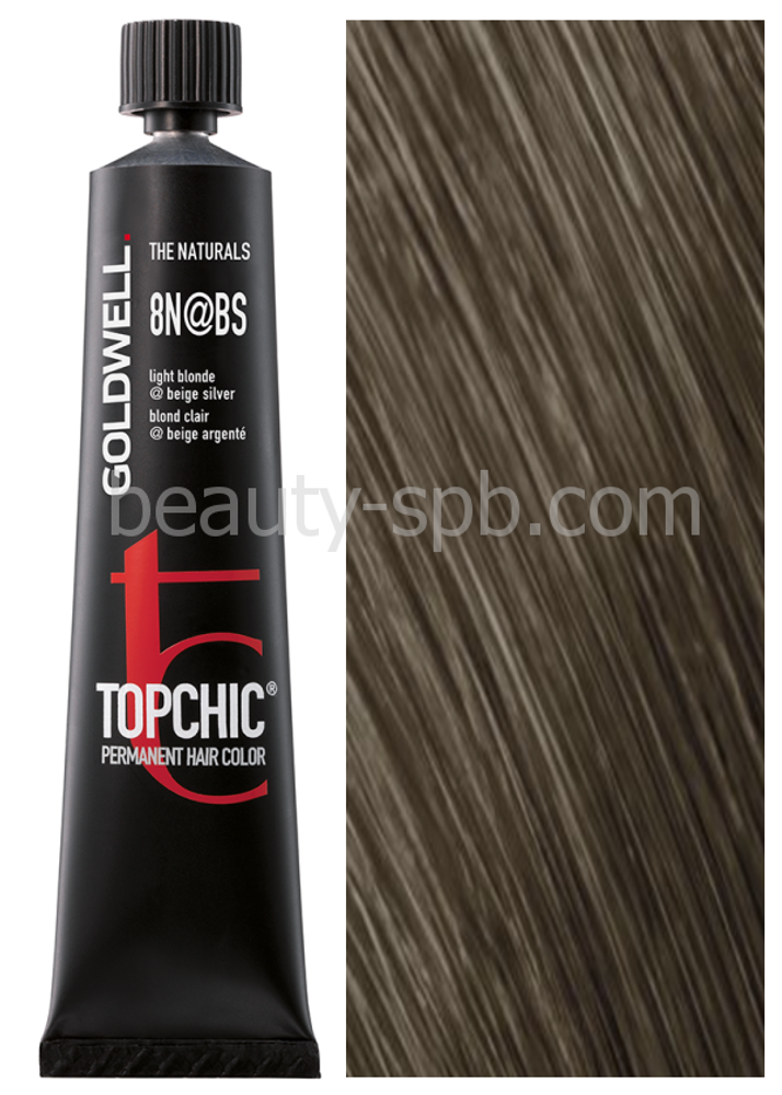 Goldwell Topchic 8N@BS светлый блонд с бежево-серебристым сиянием 60 мл