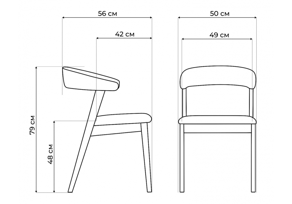 Стул деревянный Woodville Токио 2 ткань 231, светлое дерево