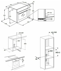 Встраиваемый электрический духовой шкаф Whirlpool OAS KP8V1SW IX