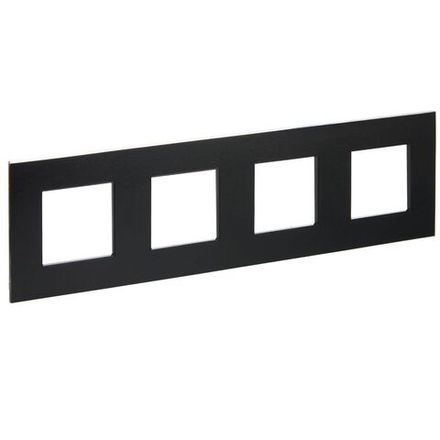 Рамка 4-м SKANDY SK-F34Bl металл черн. IEK SK-M42-M-K02