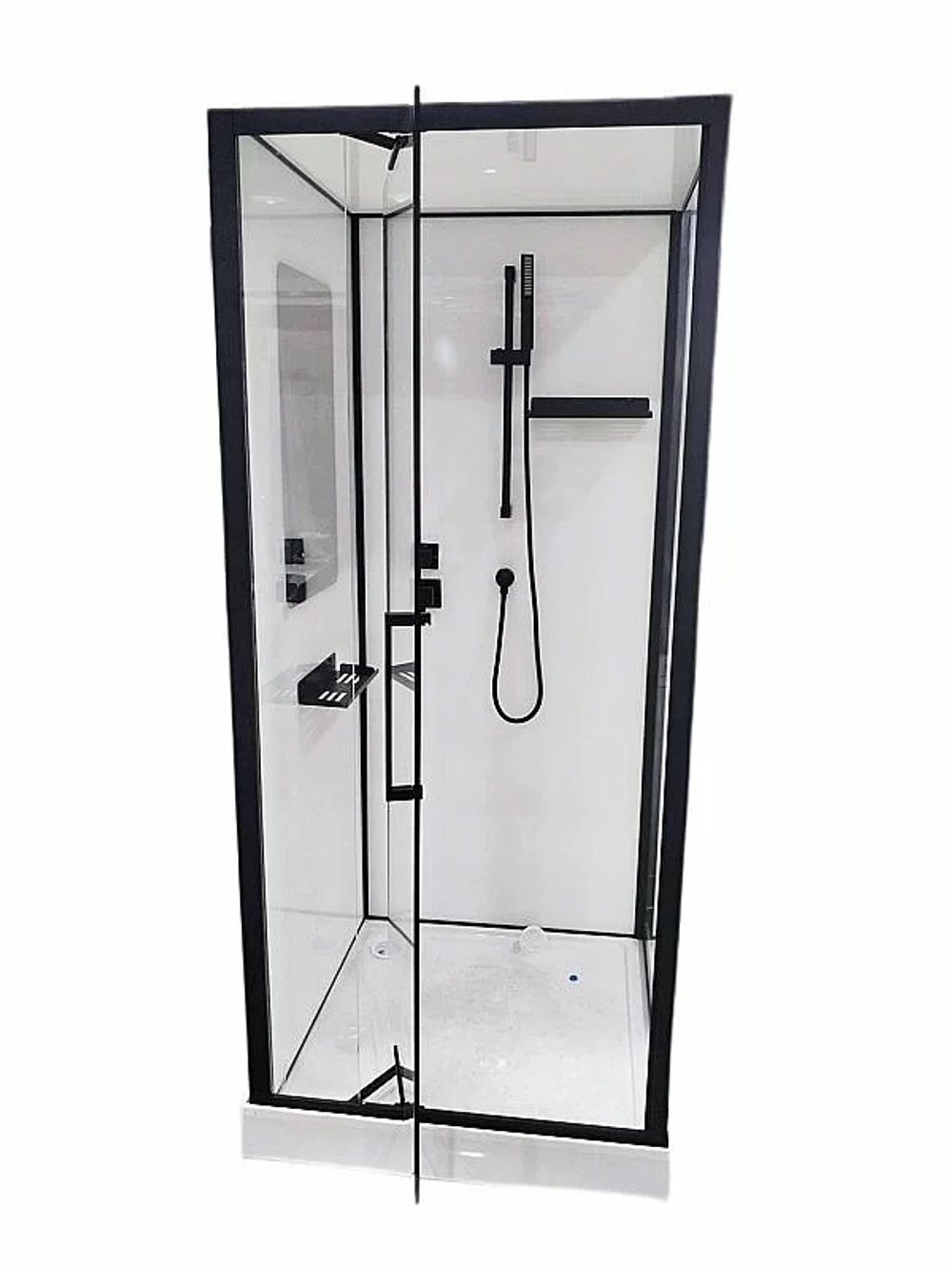 Душевая кабина Esbano EST-RASPA-128 120х80 стекло прозрачное/профиль черный