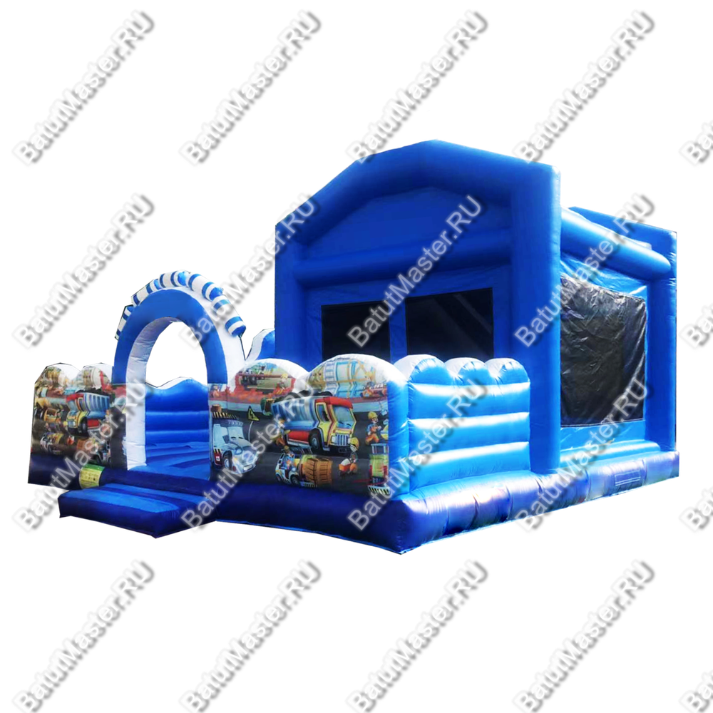 Коммерческий надувной батут "Стройка" 8*7*5 м