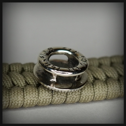 Бусина - вставка для браслета из паракорда "Норд" , мельхиор