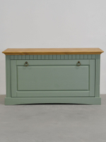 Скамья в прихожую Неаполь из сосны, 93х50х39 см, серый антик