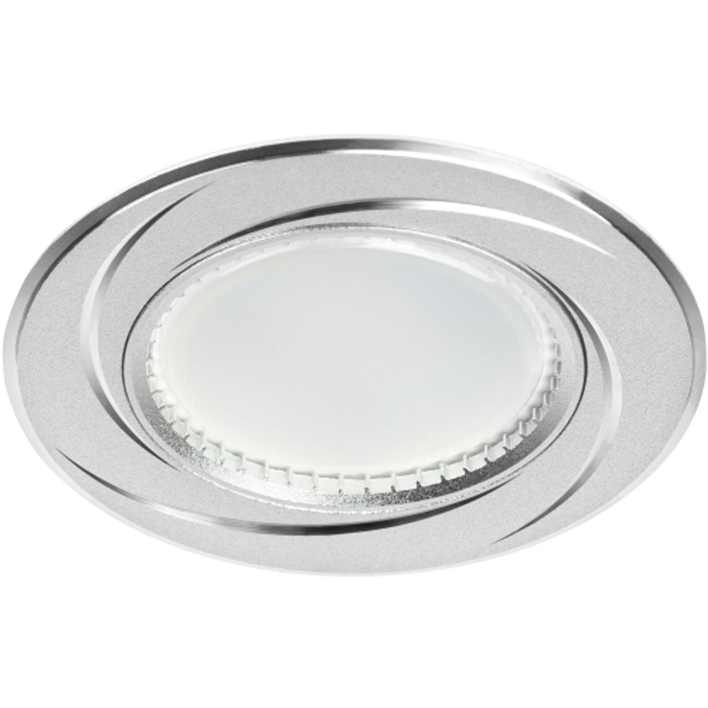 Светильник встраиваемый алюминиевый ЭРА KL34 AL/SL/1 под лампу MR16 GU5.3 хром | Алюминиевые встраиваемые светильники