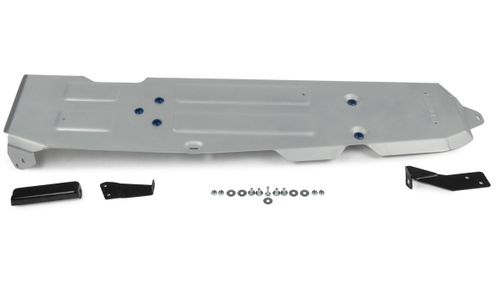 Защита топливного бака Rival для Jeep Wrangler JL 4-дв. (V - 2.0T; 2.2D; 3.6) 4WD 2017-н.в., штампованная, алюминий 4 мм, с крепежом, 333.2747.1