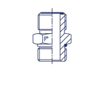 Штуцер FH D12 ORFS 13/16 BSP 1/2