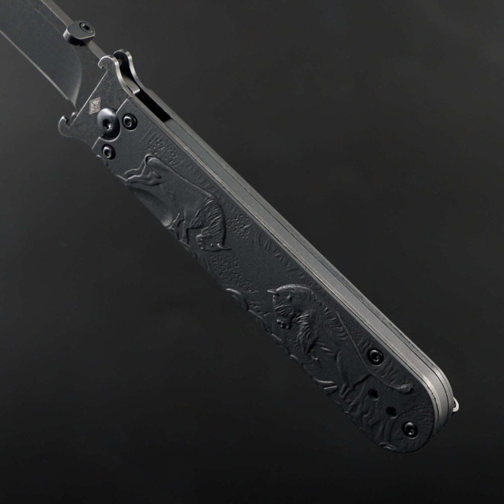 Нож Зубры (блеквош) (однолезвийный)