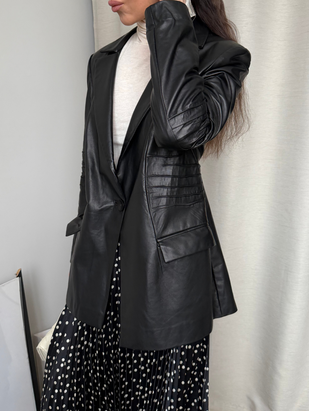 Кожаный жакет, XS