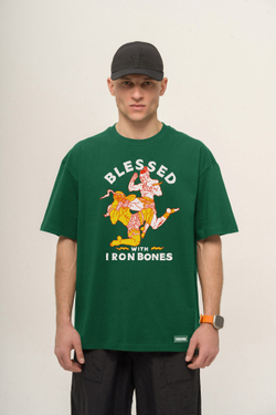 Футболка KUL'TURA "IRON BONES" Зеленый