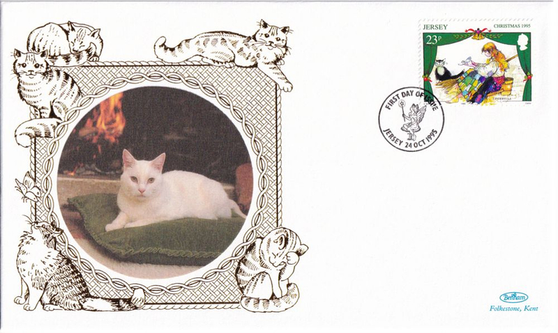 Конверт Первого дня Острова Джерси от 24 октября 1995 года с маркой и спецгашением