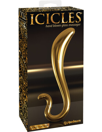 Фаллоимитатор ICICLES Gold Edition G spot G02 золотой (Цвет: золотой)