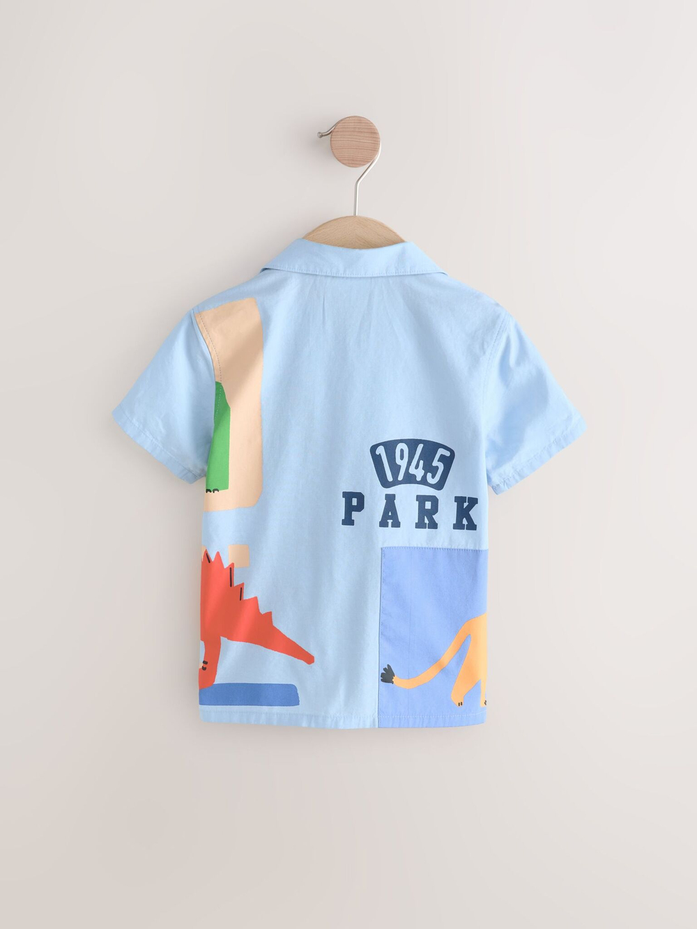 Рубашка с коротким рукавом для мальчика Next AB6-477, Голубой